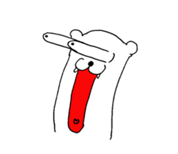 White bear sticker ! sticker #14824263