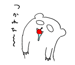 White bear sticker ! sticker #14824265