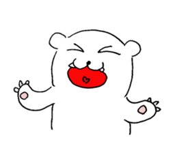 White bear sticker ! sticker #14824266