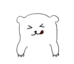 White bear sticker ! sticker #14824267