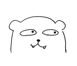 White bear sticker ! sticker #14824268