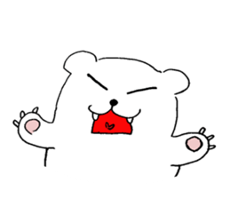 White bear sticker ! sticker #14824269