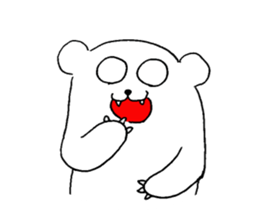 White bear sticker ! sticker #14824275