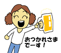 Civil engineering girl and beetledozer sticker #14826276