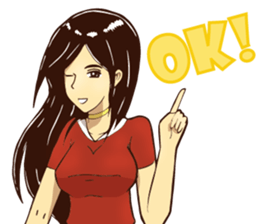 Lady GO!! sticker #14826396