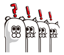 Movin' Sticker White funny Cat !! sticker #14827143