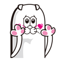 Movin' Sticker White funny Cat !! sticker #14827152