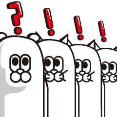 Movin' Sticker White funny Cat !!