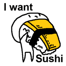 (English)I want Sushi sticker #14827378