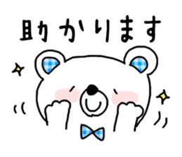 White bear respecting words stickers sticker #14828181