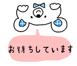 White bear respecting words stickers sticker #14828193