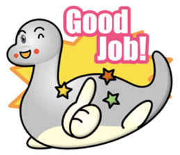 plesiosaur boy sticker #14829024