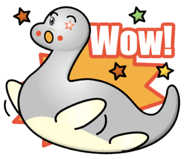 plesiosaur boy sticker #14829025