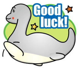 plesiosaur boy sticker #14829027