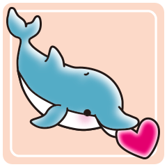 Sticker of a cute dolphin <vol.5>