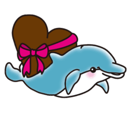 Sticker of a cute dolphin <vol.5> sticker #14829119