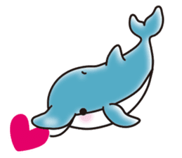 Sticker of a cute dolphin <vol.5> sticker #14829120