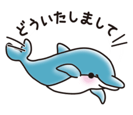 Sticker of a cute dolphin <vol.5> sticker #14829141