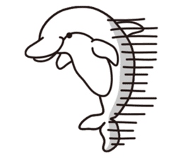 Sticker of a cute dolphin <vol.5> sticker #14829145