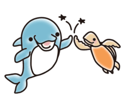 Sticker of a cute dolphin <vol.5> sticker #14829149