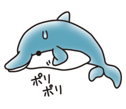 Sticker of a cute dolphin <vol.5> sticker #14829152