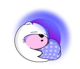 Babies otter with pillows sticker #14829432