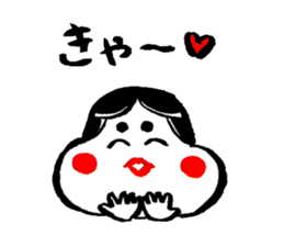 Japanese lucky charm "OKAME-san" sticker #14829822