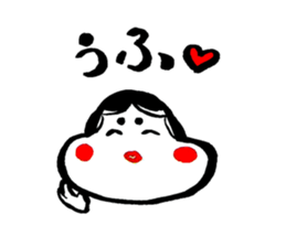 Japanese lucky charm "OKAME-san" sticker #14829833