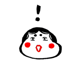 Japanese lucky charm "OKAME-san" sticker #14829835