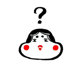 Japanese lucky charm "OKAME-san" sticker #14829836