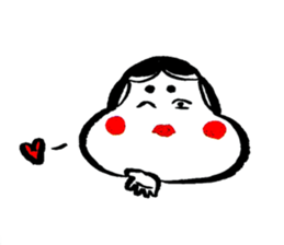 Japanese lucky charm "OKAME-san" sticker #14829837