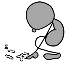 Lovely Stick man sticker #14830516