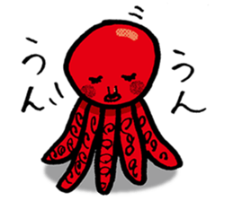 red Octopus Sticker sticker #14832834