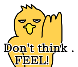 funny yellow brid sticker. sticker #14832997