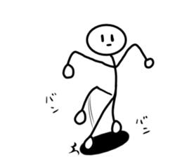 A stick man. 7 sticker #14833815