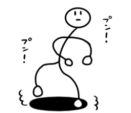 A stick man. 7 sticker #14833844