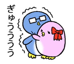 lovely penguin couple sticker #14834617