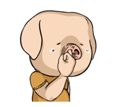 The pig waits for shipment3 sticker #14835283