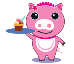 Little Clumsy Pig sticker #14836766