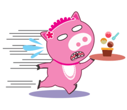 Little Clumsy Pig sticker #14836767