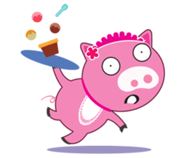 Little Clumsy Pig sticker #14836768