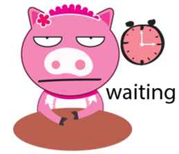 Little Clumsy Pig sticker #14836773