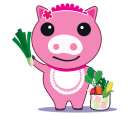 Little Clumsy Pig sticker #14836776