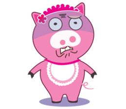 Little Clumsy Pig sticker #14836781