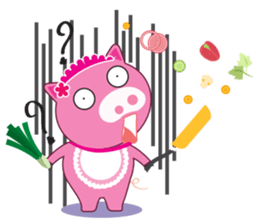 Little Clumsy Pig sticker #14836785