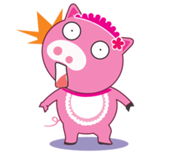 Little Clumsy Pig sticker #14836786