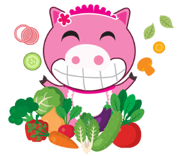 Little Clumsy Pig sticker #14836793