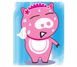 Little Clumsy Pig sticker #14836794