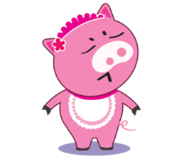 Little Clumsy Pig sticker #14836796