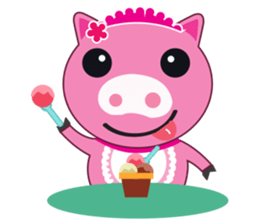 Little Clumsy Pig sticker #14836797